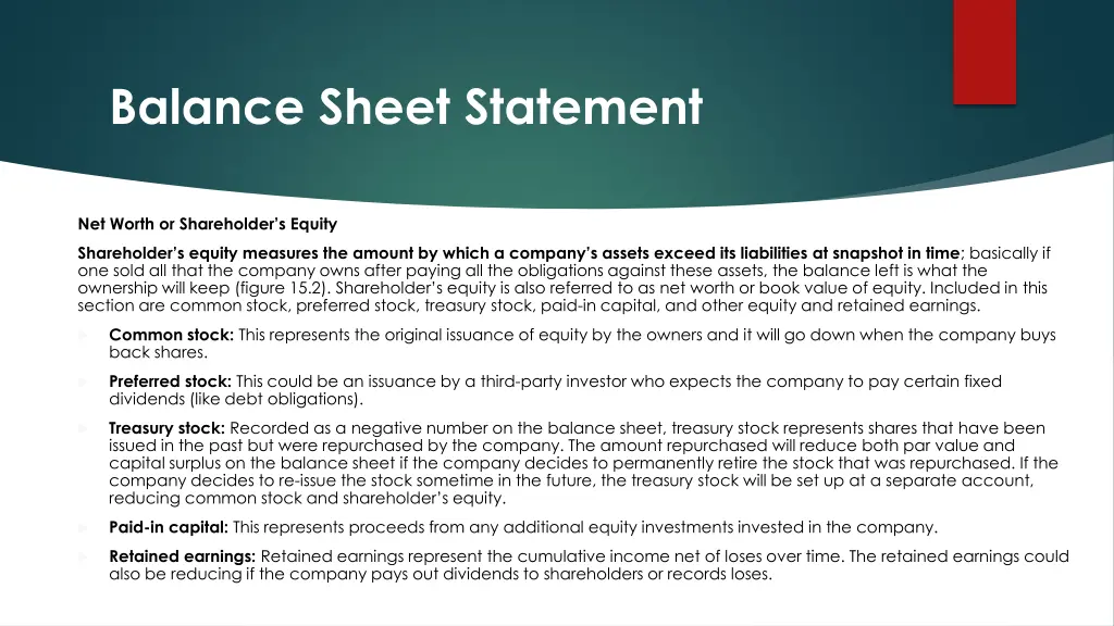 balance sheet statement 5