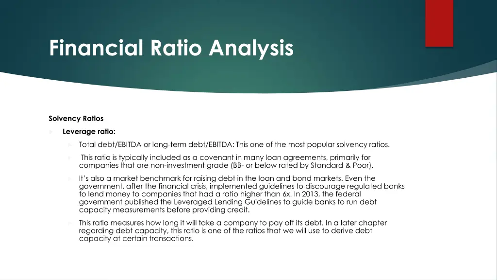 financial ratio analysis 6