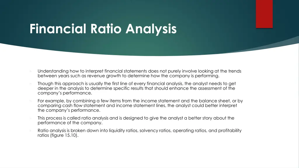 financial ratio analysis