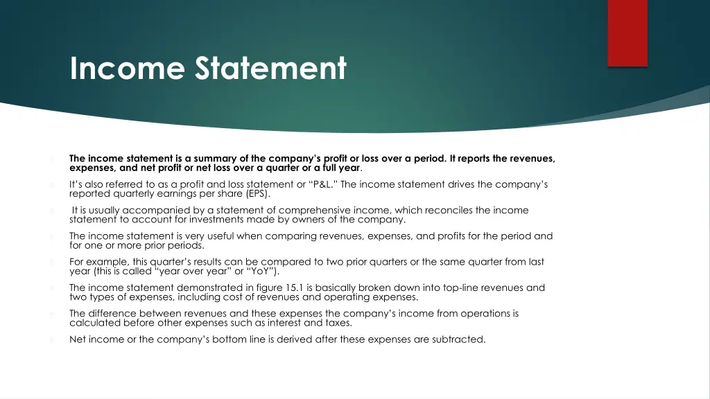 income statement