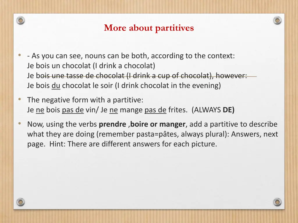 more about partitives