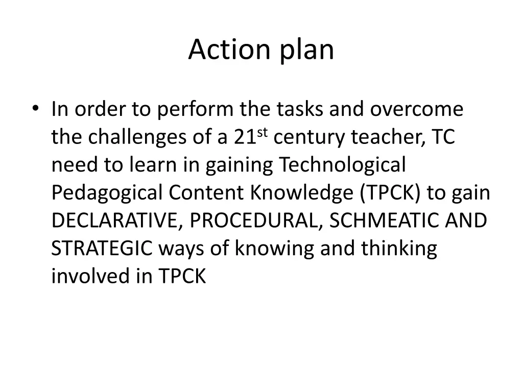 action plan