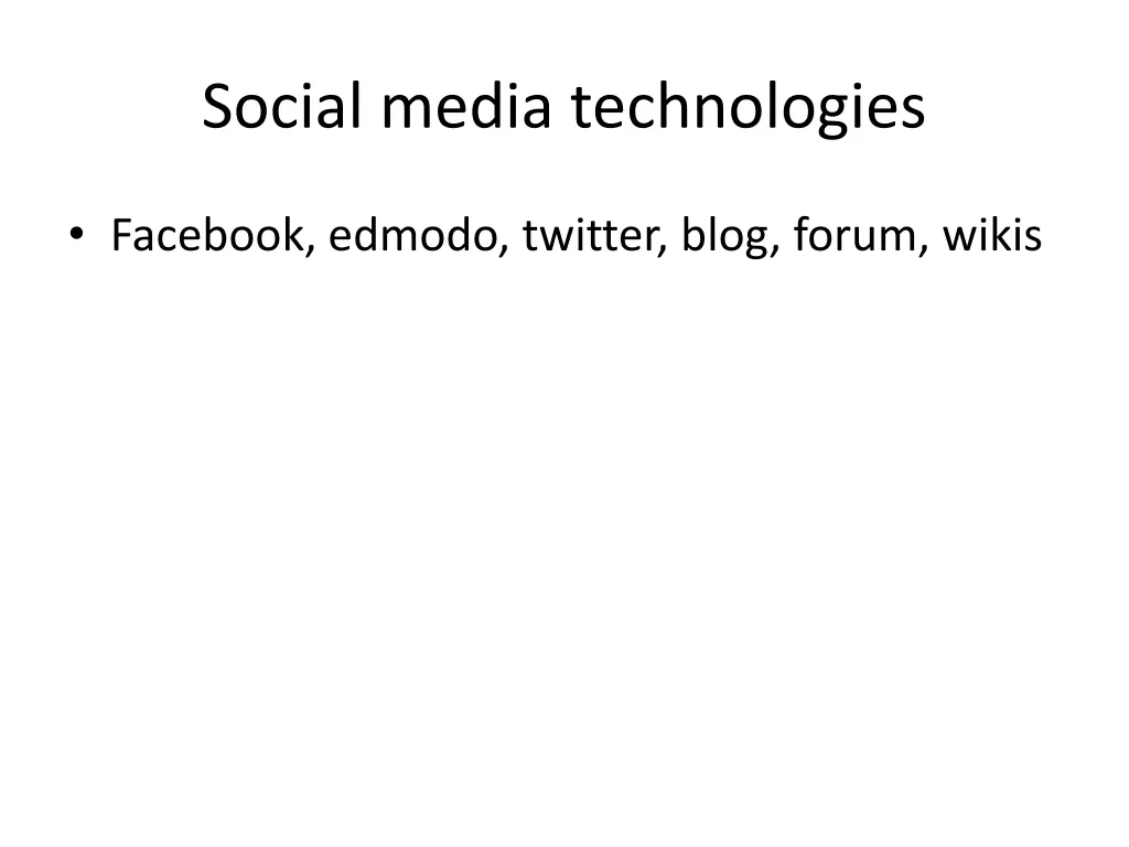 social media technologies