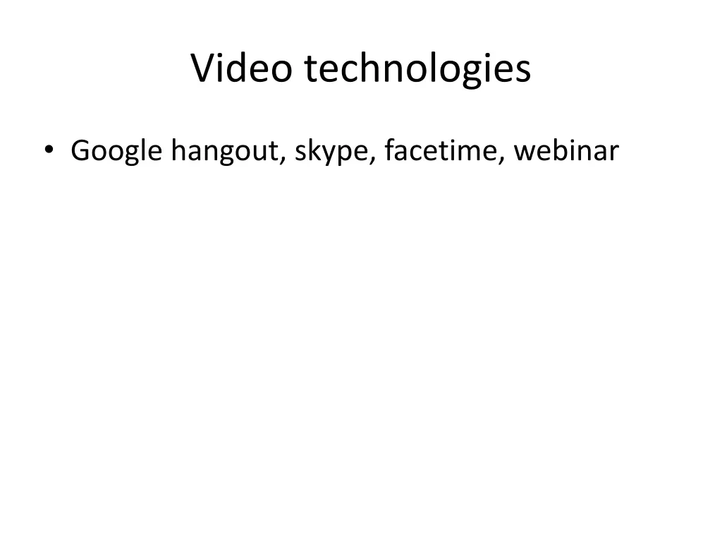 video technologies