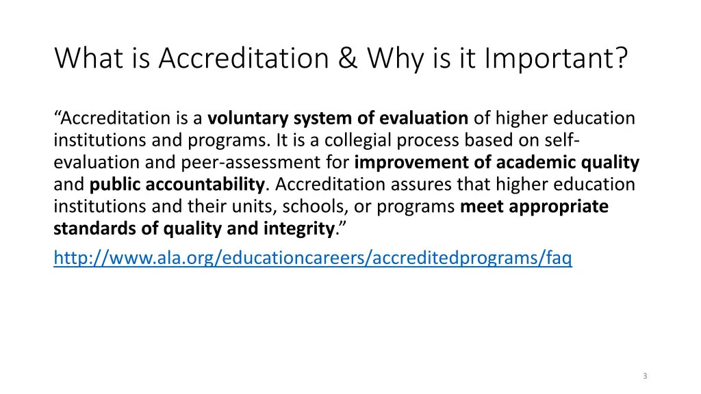 what is accreditation why is it important