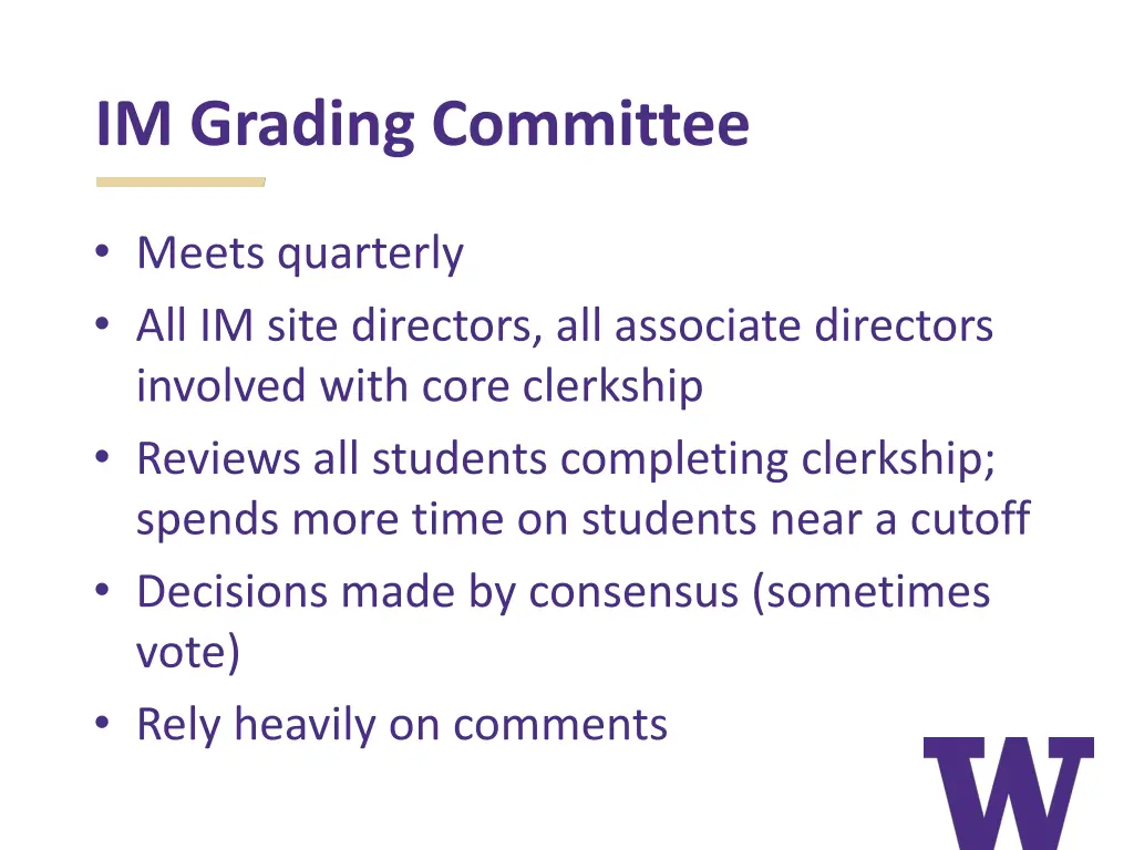 im grading committee