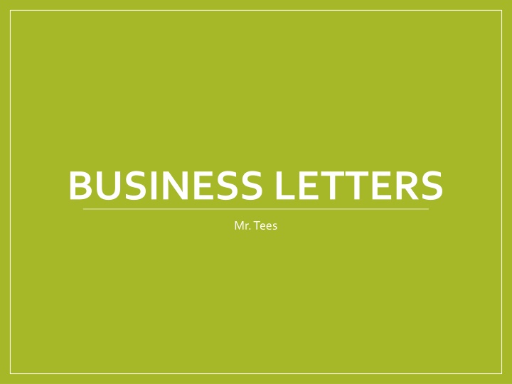 business letters