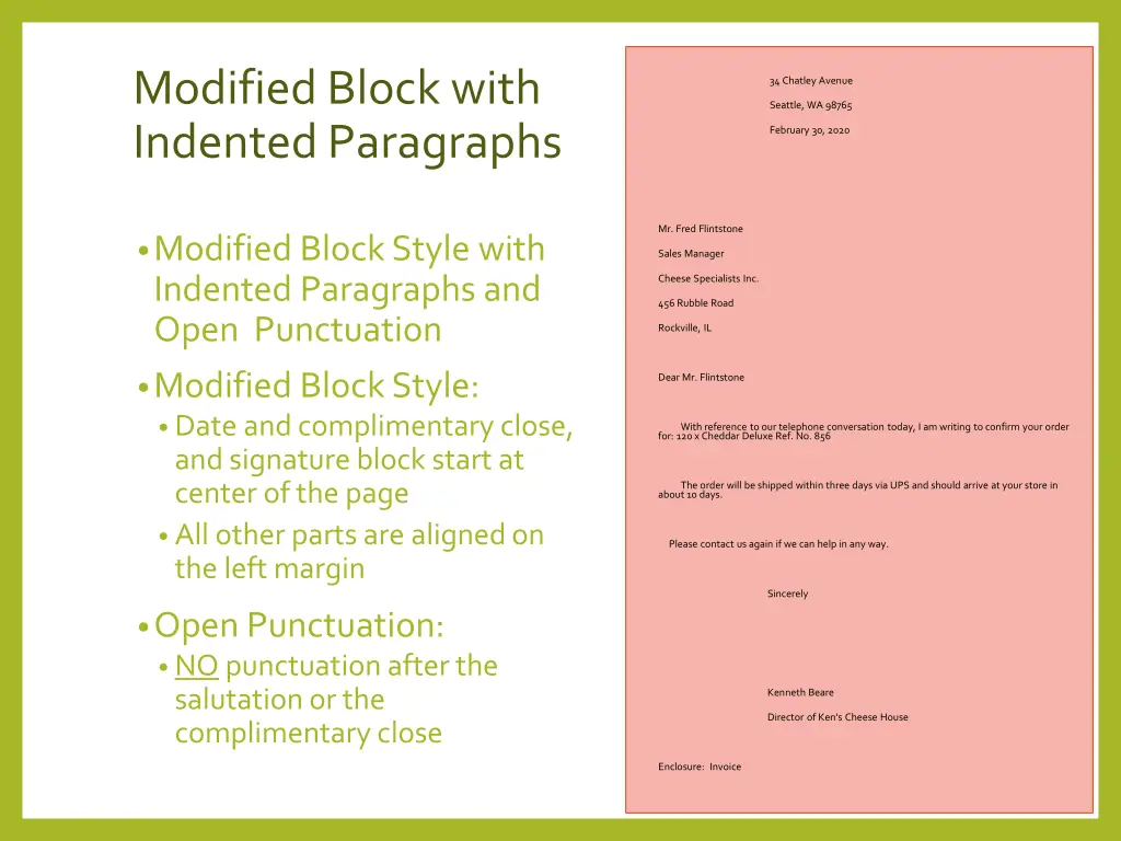 modified block with indented paragraphs