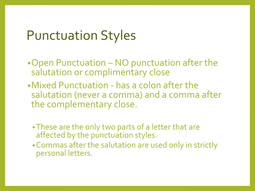 punctuation styles