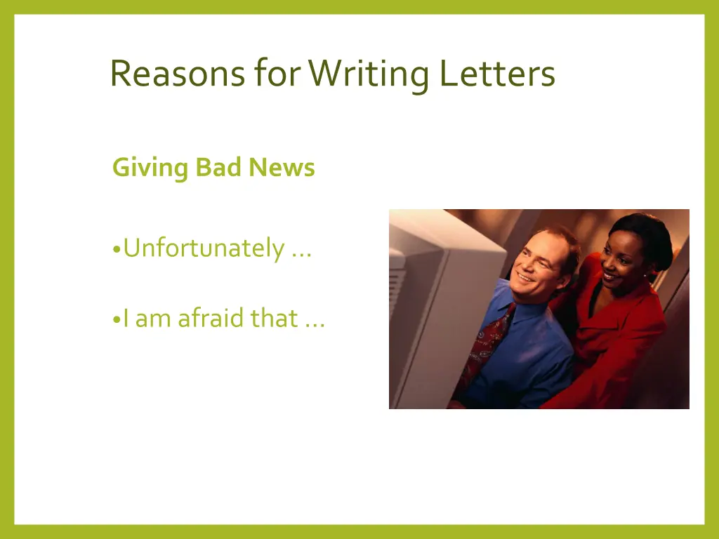 reasons for writing letters 3