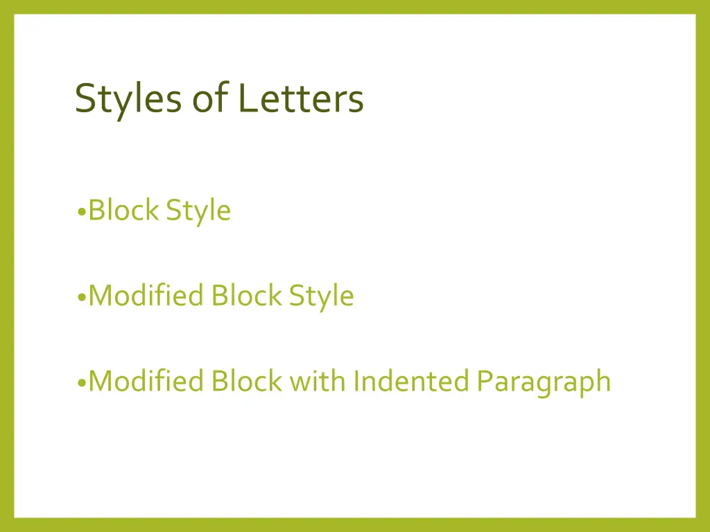 styles of letters