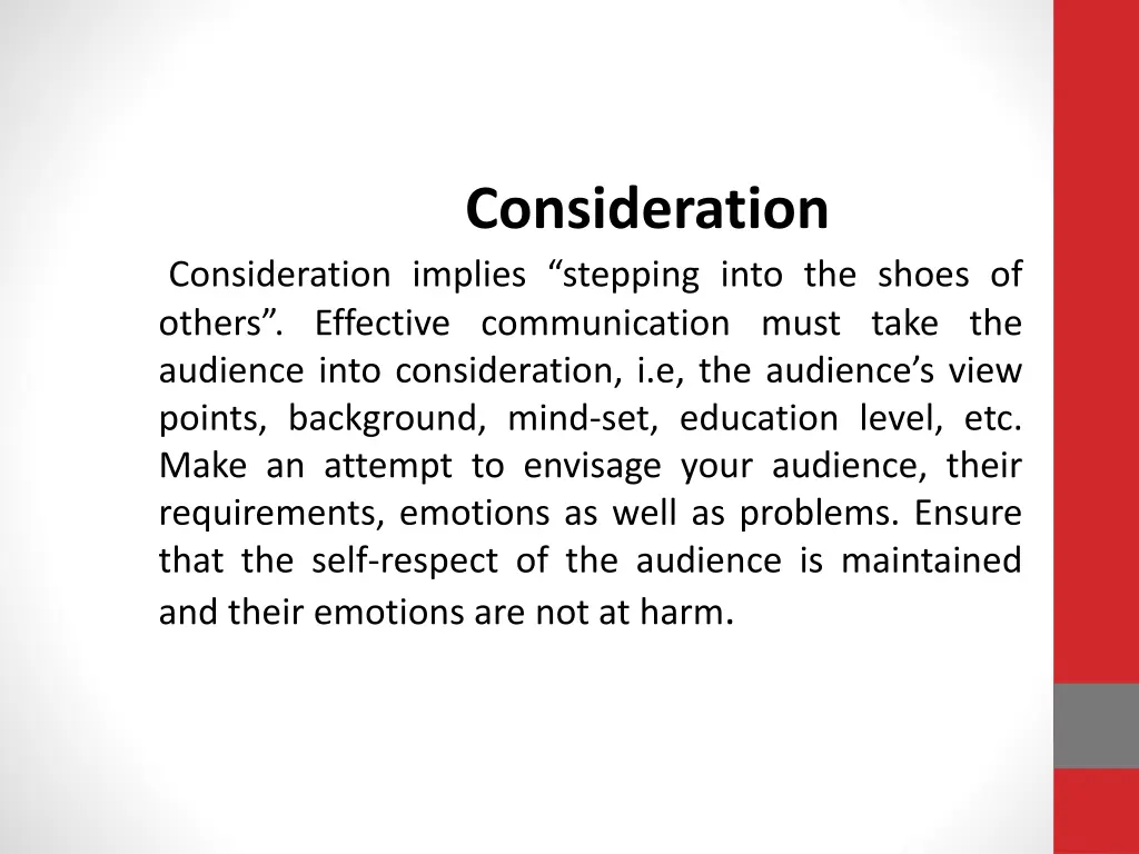 consideration consideration implies stepping into