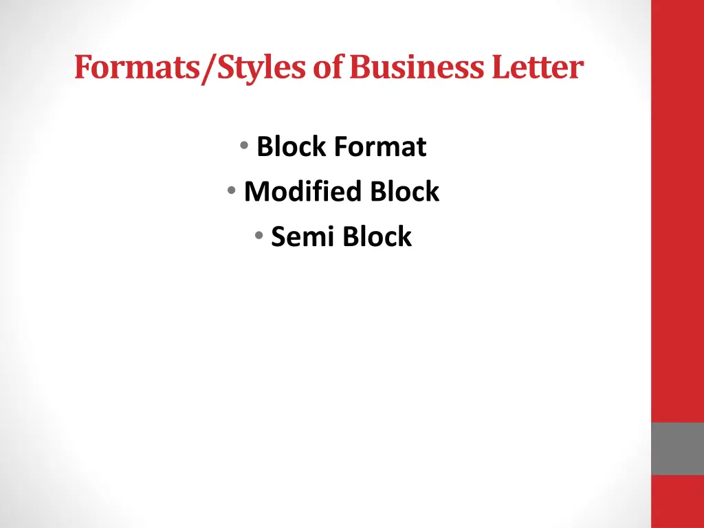 formats styles of business letter