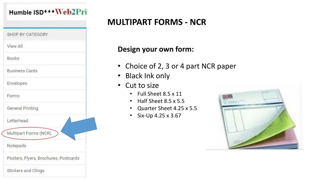 multipart forms ncr