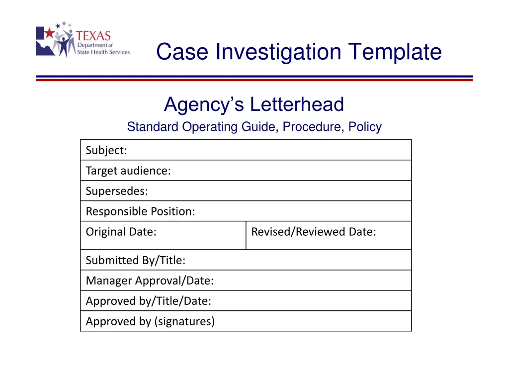 case investigation template