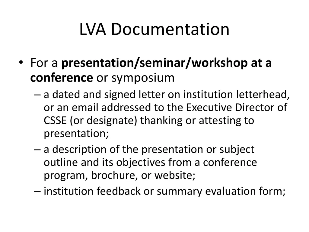 lva documentation 2