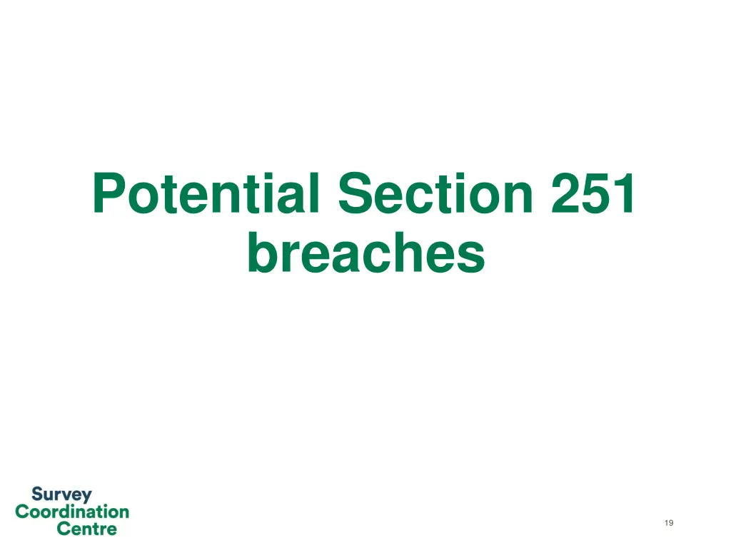 potential section 251 breaches