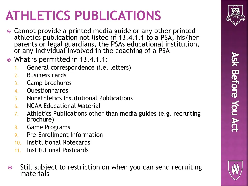 athletics publications