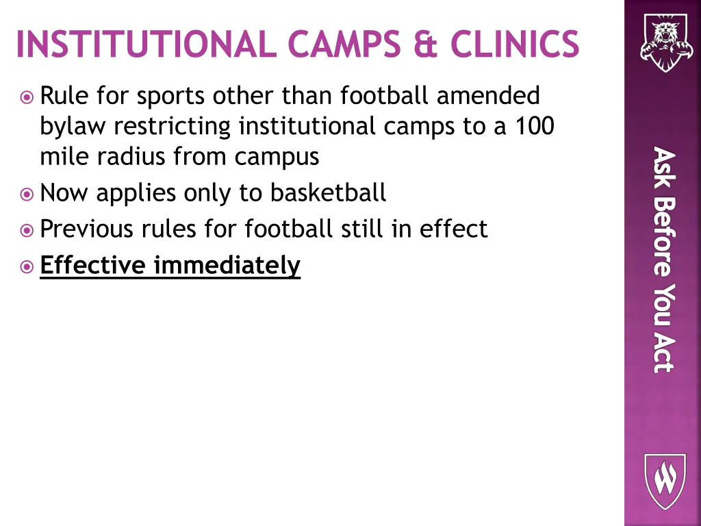 institutional camps clinics