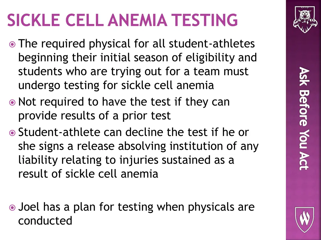 sickle cell anemia testing