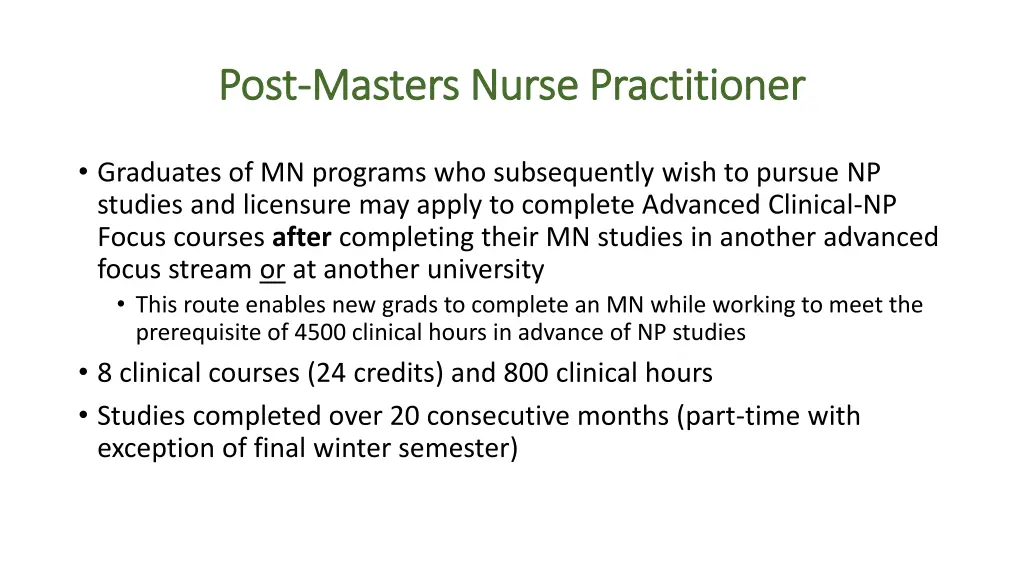 post post masters nurse practitioner masters