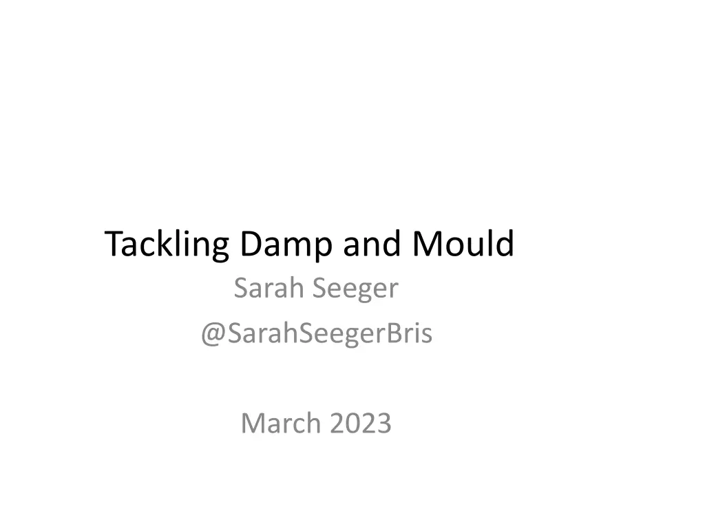 tackling damp and mould sarah seeger