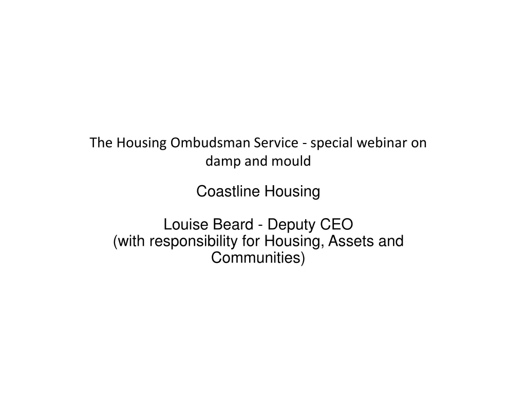 the housing ombudsman service special webinar