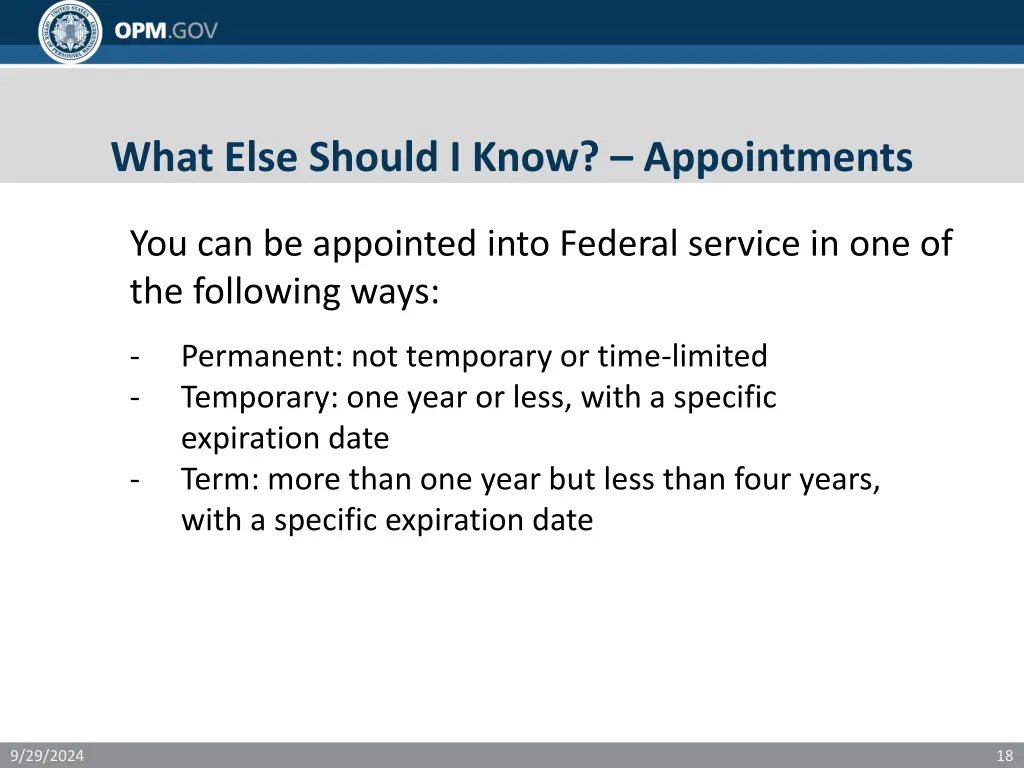 what else should i know appointments