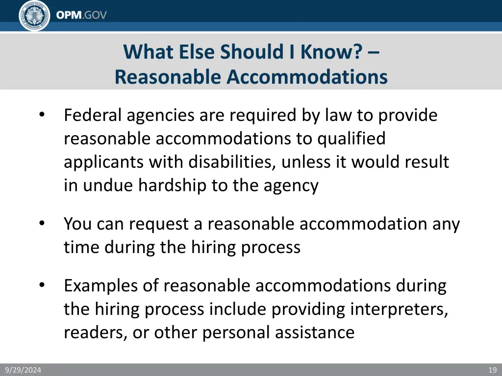 what else should i know reasonable accommodations