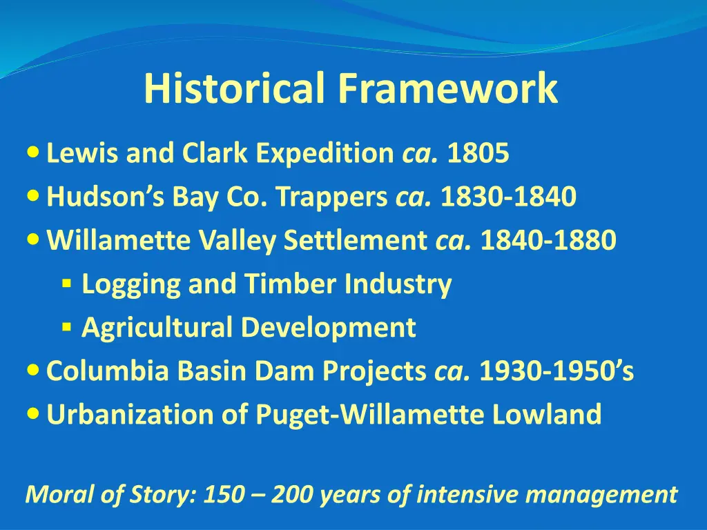 historical framework