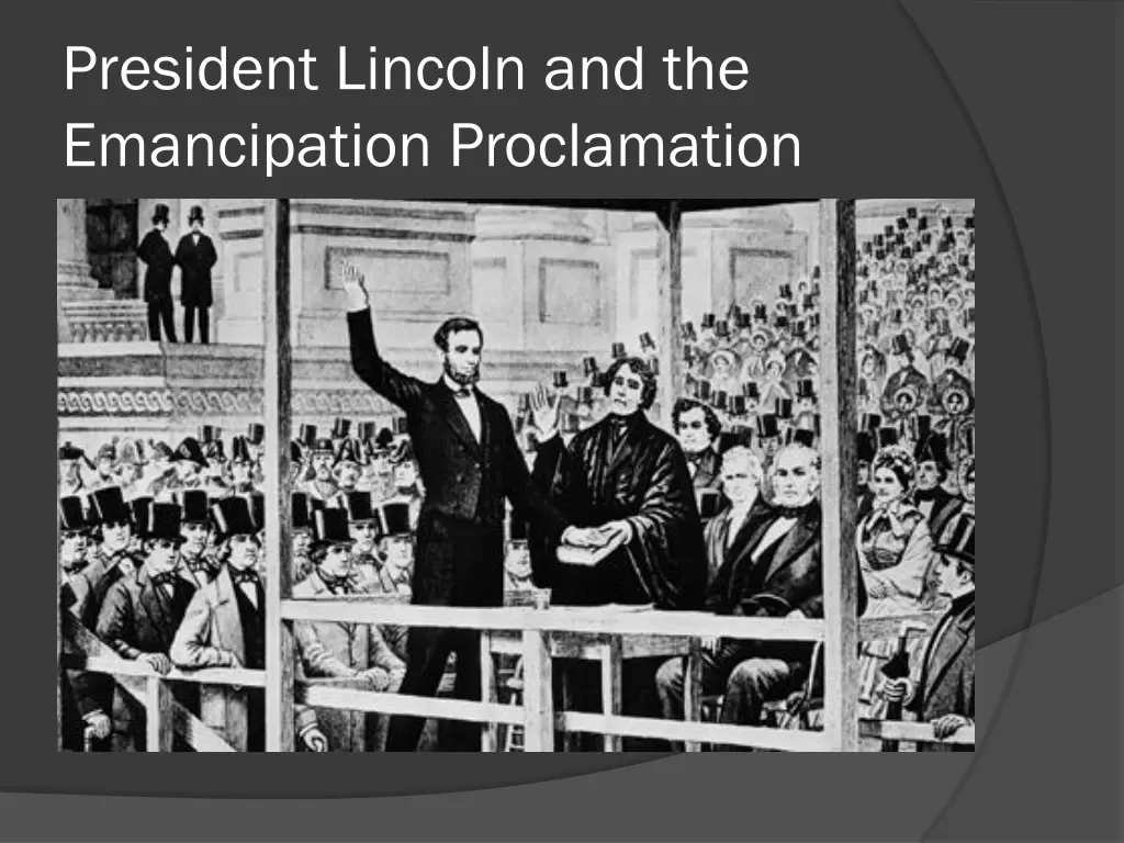 president lincoln and the emancipation