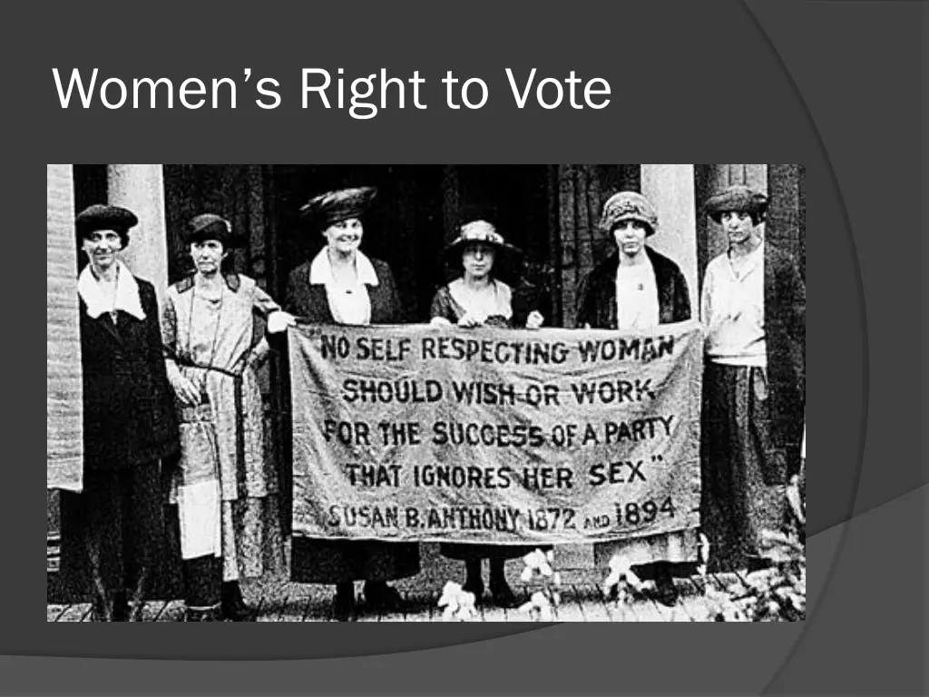 women s right to vote