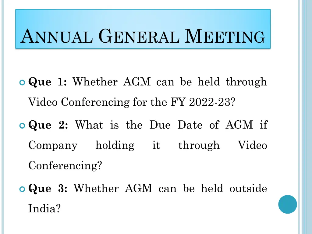 a nnual g eneral m eeting