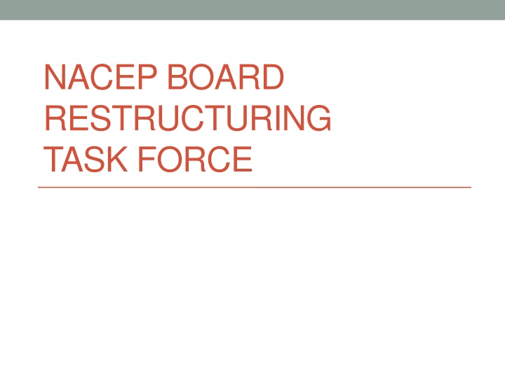 nacep board restructuring task force