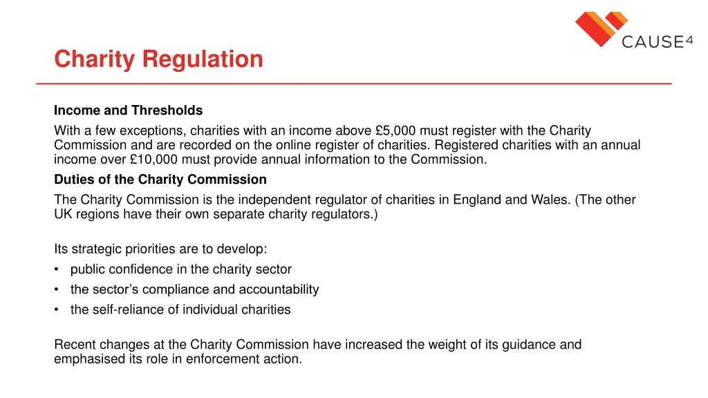 charity regulation