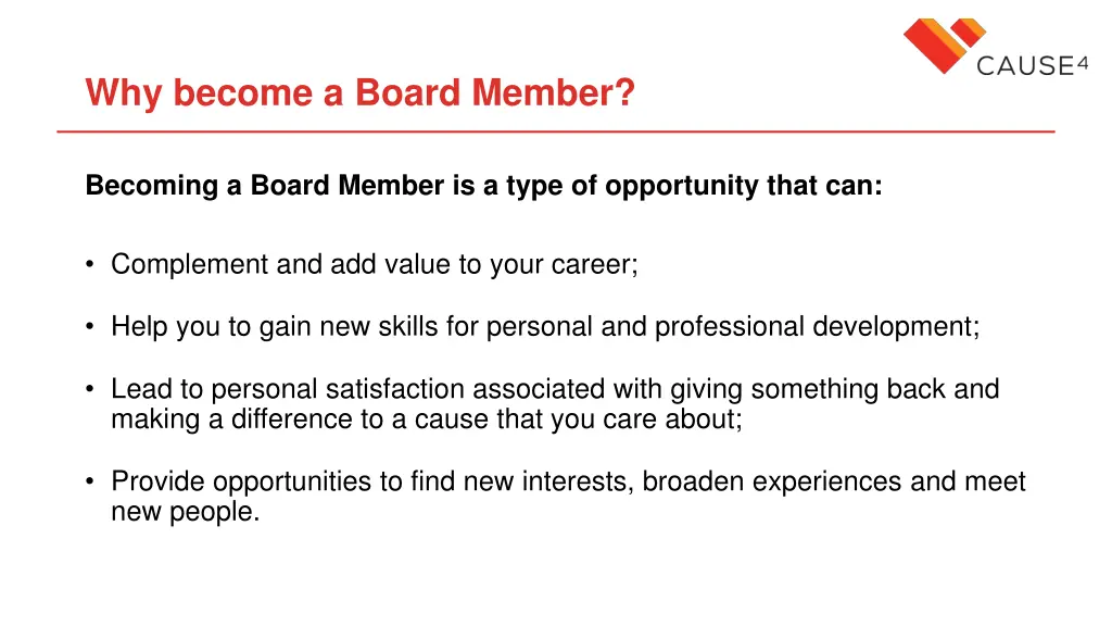 why become a board member