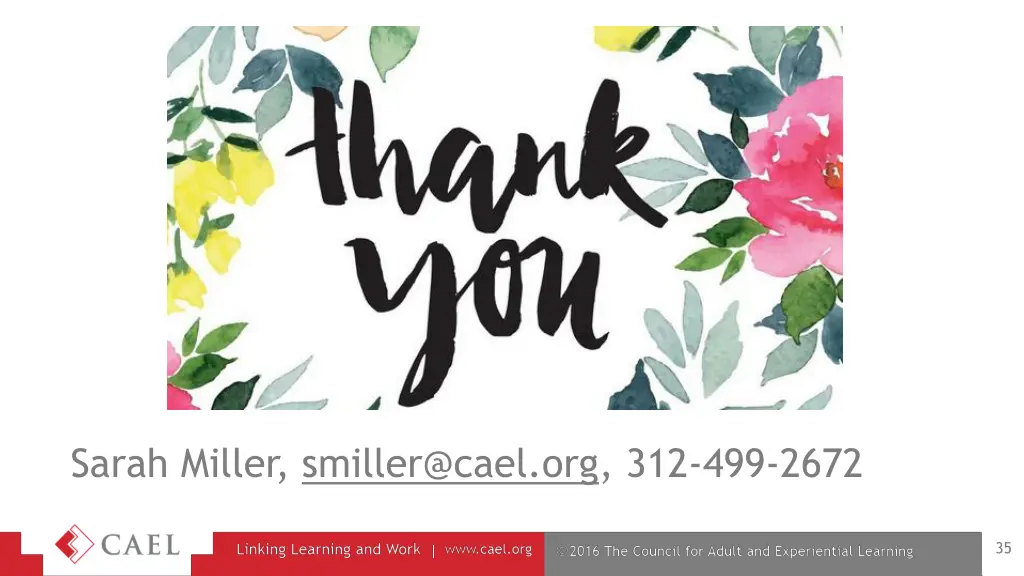 sarah miller smiller@cael org 312 499 2672