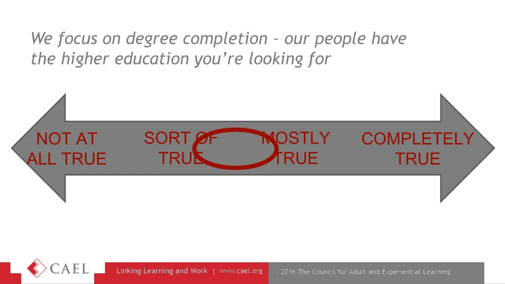 we focus on degree completion our people have