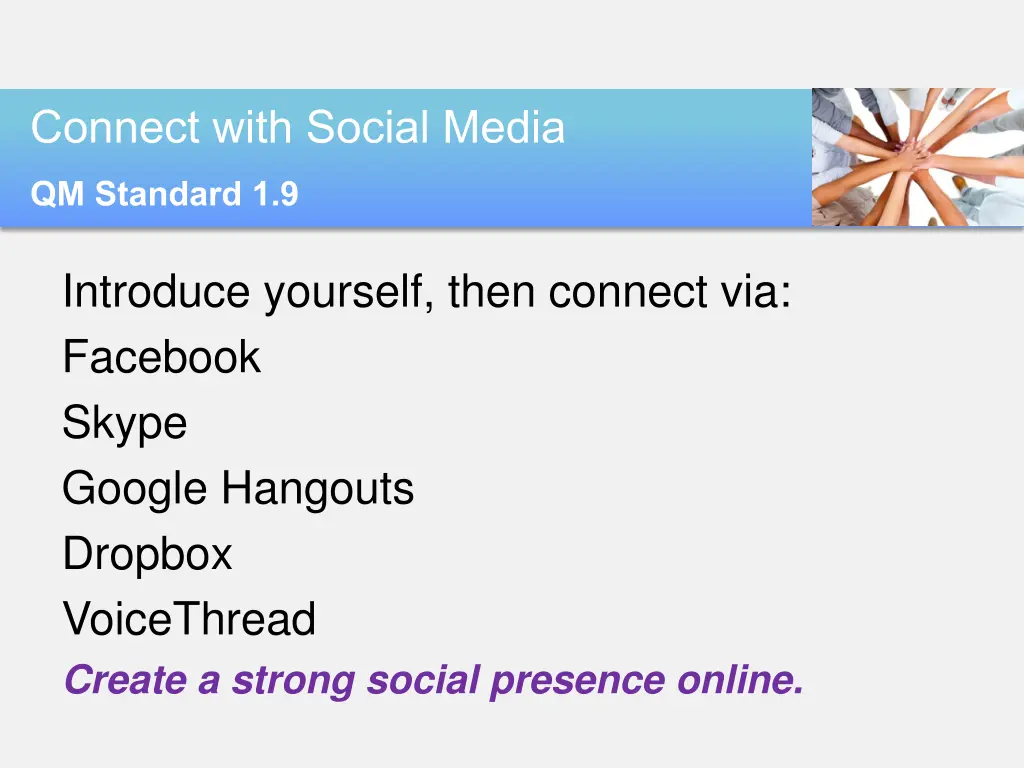 connect with social media