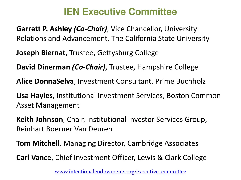 ien executive committee