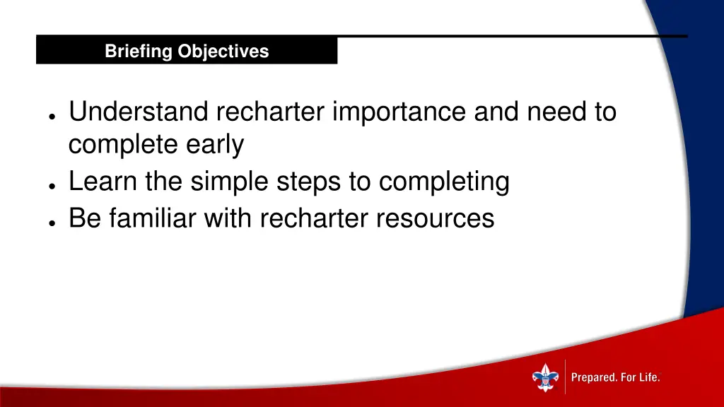 briefing objectives