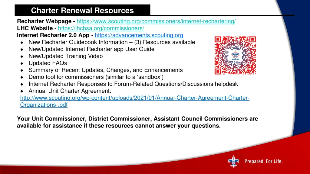 charter renewal resources