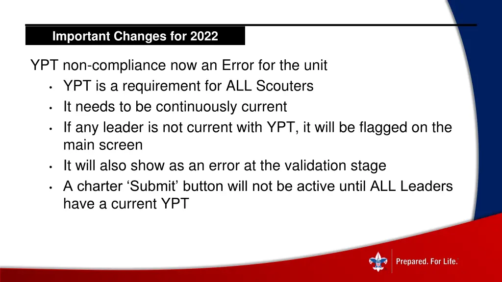 important changes for 2022 1