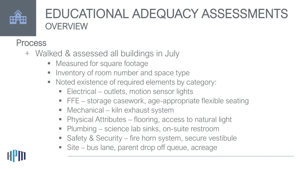 educational adequacy assessments educational