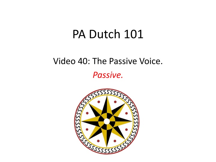 pa dutch 101