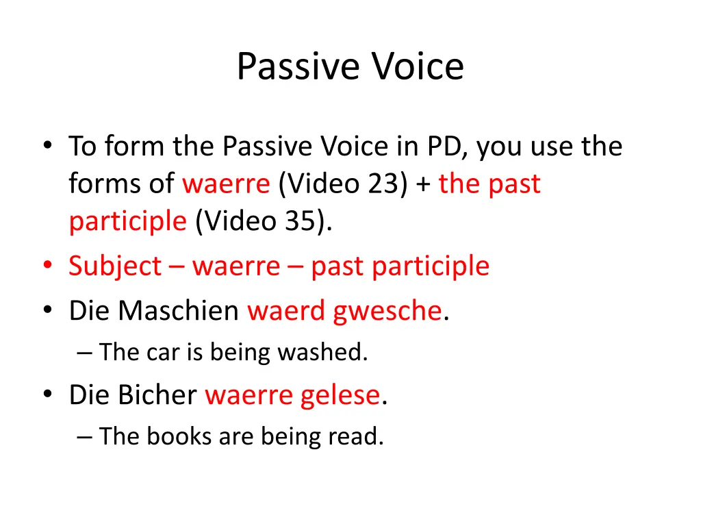 passive voice 1