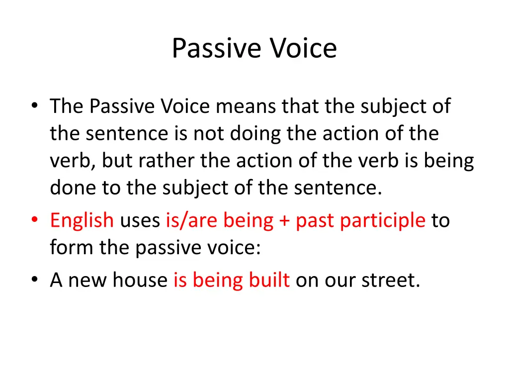 passive voice