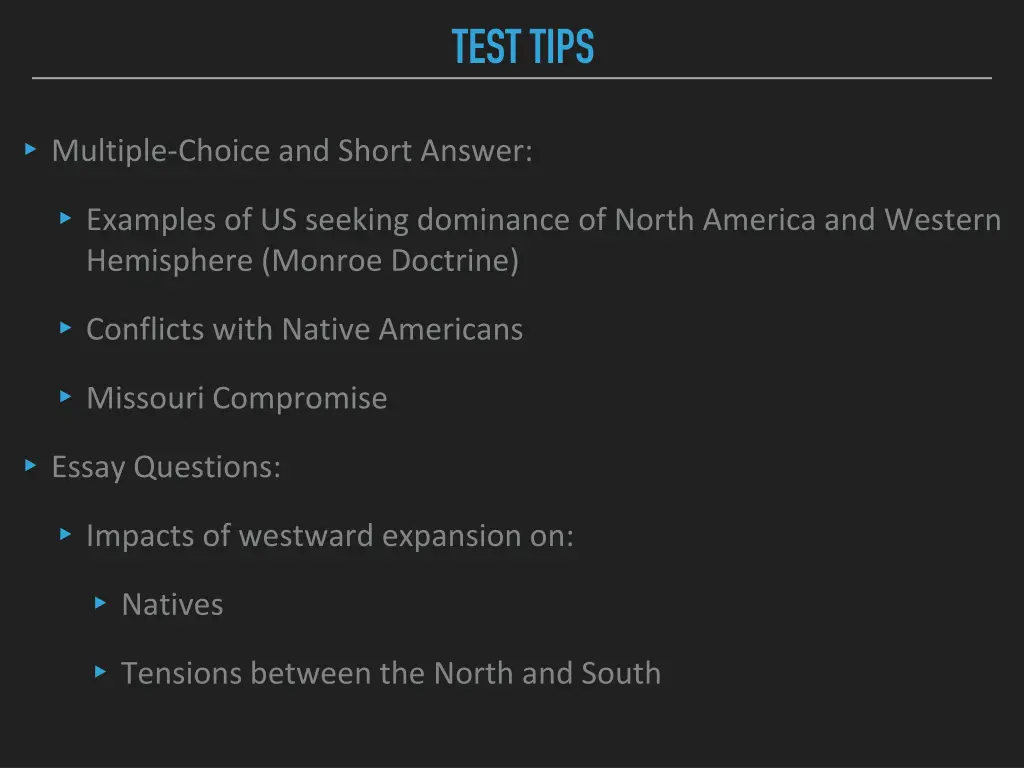 test tips