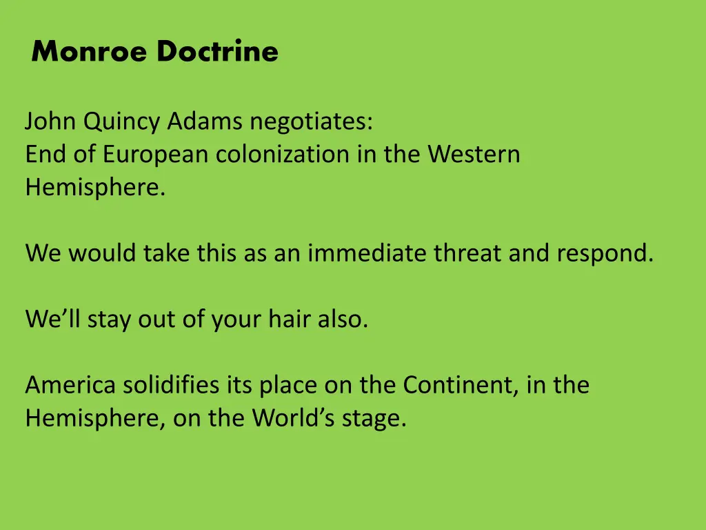 monroe doctrine