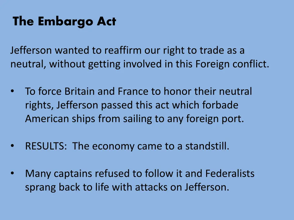 the embargo act